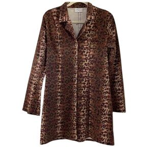 Karl Kani Jeans Vintage 80’s 90’s Denim Animal Print Snap Front Jacket M EUC